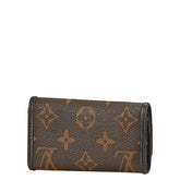 ルイ ヴィトン モノグラムマカサー ミュルティクレ6 キーケース 6連 M60165 ブラウン ブラック PVC レザー レディース LOUIS VUITTON 【中古】